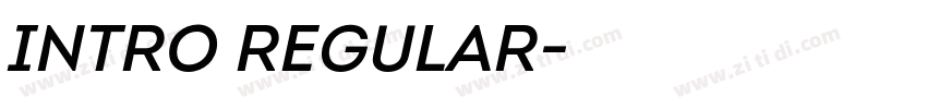 INTRO REGULAR字体转换